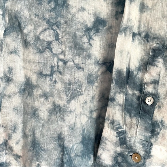 Tuckernuck Faherty NWOT Ocean Dye Malibu Linen Button Up Shirt Small - Picture 11 of 12